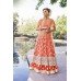 16004 ORANGE ZOYA CRYSTAL WEDDING WEAR LEHENGA